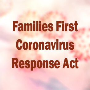 Box saying Families First Coronavirus Response Act - meaning employee paid leave rights