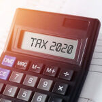Calculator with tax 2020 typed into it