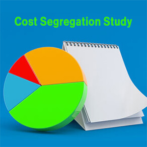 Image of pie chart and notebook paper with cost segregation study
