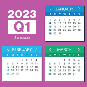Q1 2023 calendar