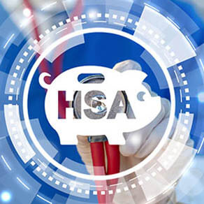 HSA Health Savings Account Concept. Financial Medical Investment and Save Money.