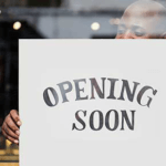 Opening soon sign