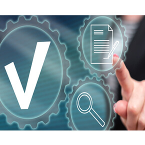 Finger pointing to a checklist graph