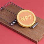 NFT Crypto Mouse Trap Catch Risk Danger Hunt Danger Invest 3D Illustration