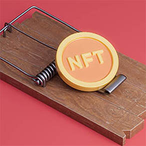 NFT Crypto Mouse Trap Catch Risk Danger Hunt Danger Invest 3D Illustration