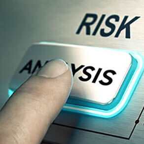 finger about to press an analysis push button