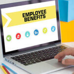 Employee Benefits Concept on Laptop Screen