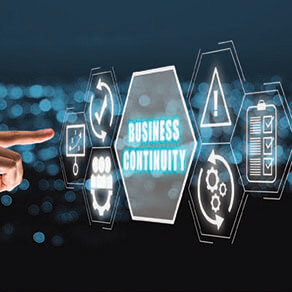 Finger pointing to computer image of the words 