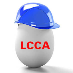 Egg with blue construction hat and letters 